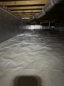 The crawlspace is now mold free and encapsulated.